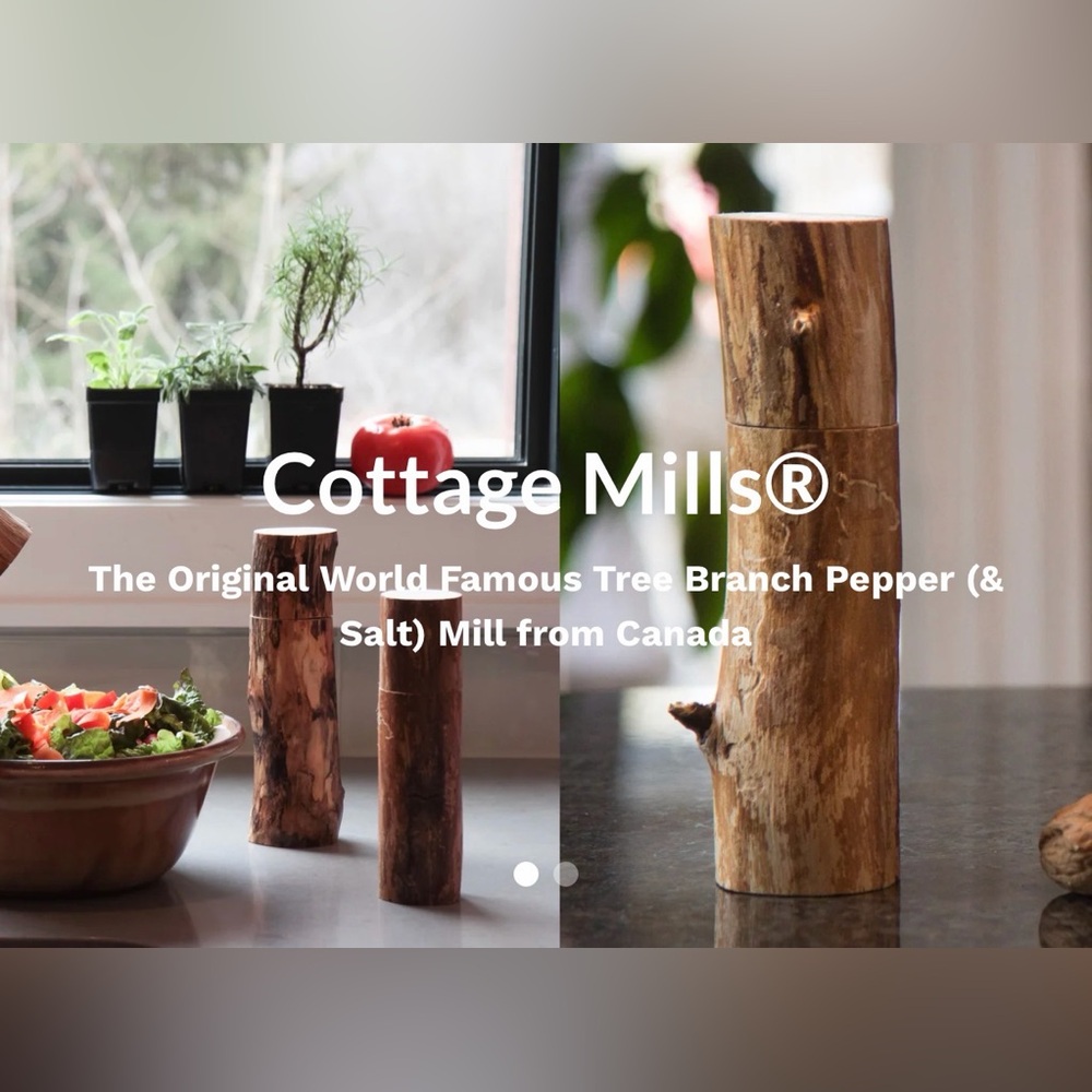 Peppermills.ca wood “Cottage Mills” pepper grinder